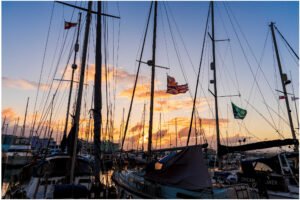 Sunset Ocean Village | Digitlal Download image 1