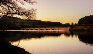 Derwent Reservoir Bridge Sunset | Peak District | Landscape Print image 1