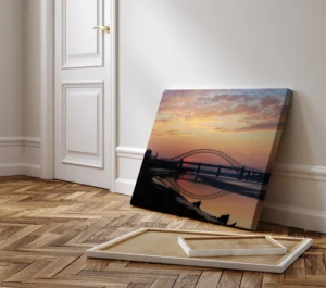 Runcorn Bridge Sunset Reflection | Cityscape Wall Art Print image 7