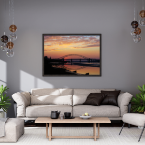 Runcorn Bridge Sunset Reflection | Cityscape Wall Art Print image 6