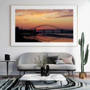 Runcorn Bridge Sunset Reflection | Cityscape Wall Art Print image 5