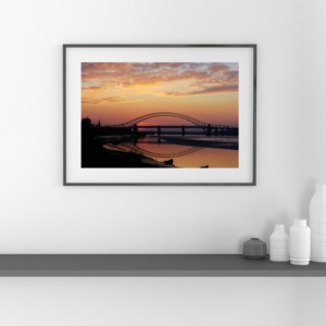 Runcorn Bridge Sunset Reflection | Cityscape Wall Art Print image 3