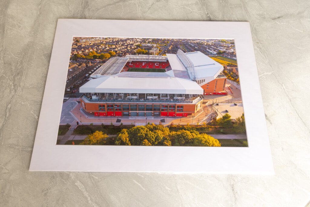 Anfield Stadium Liverpool | A3 Mounted  Print | Studio Edition