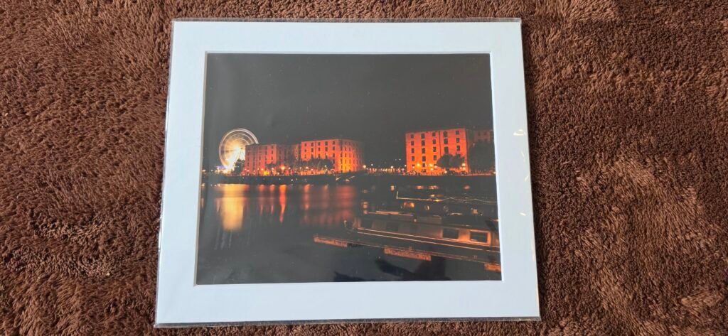 Royal Albert Dock at Night | A4 Mounted Print | Studio Edition