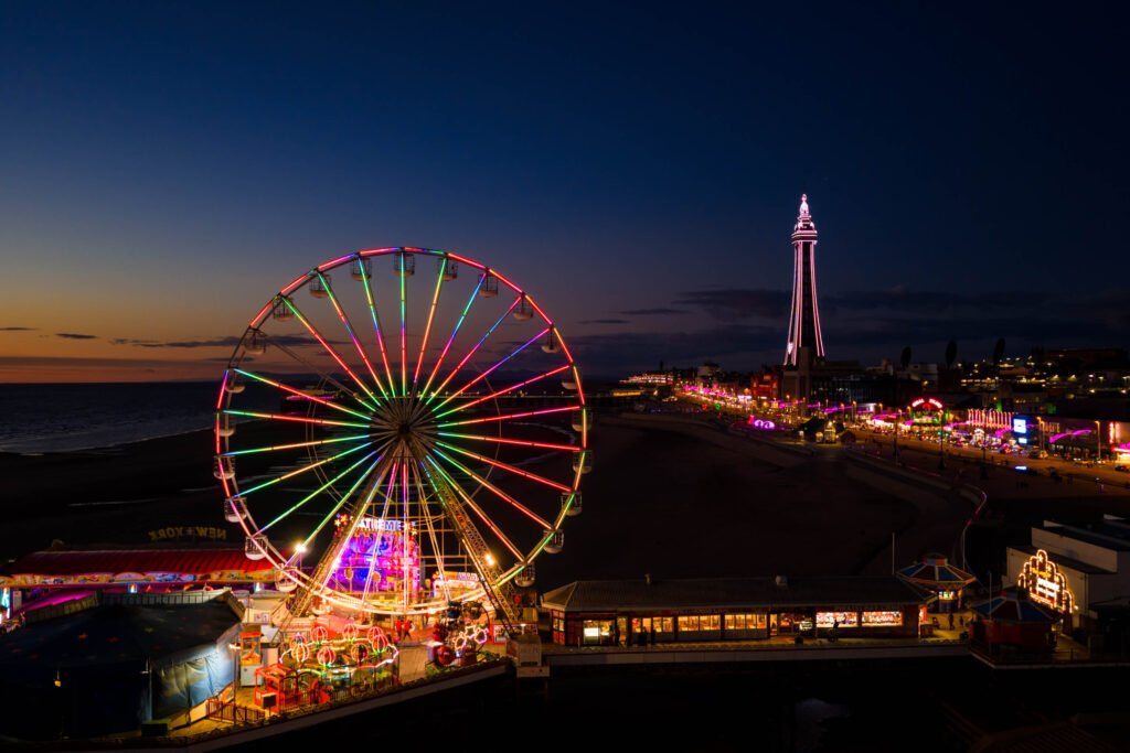 Blackpool Illuminations Big Wheel at Dusk fine art wall art