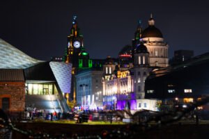 Liverpool Waterfront at Night | Cityscape Wall Art image 1