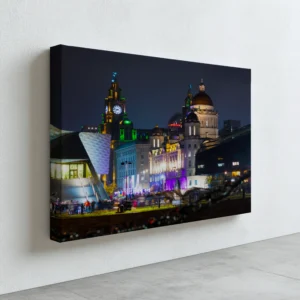 Liverpool Waterfront at Night | Cityscape Wall Art image 6